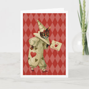 Carte de vœux Clown Chat