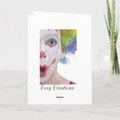 Carte de voeux Clown Face (Dos)