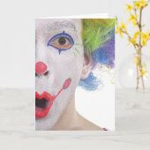 Carte de voeux Clown Face (Fleur jaune)