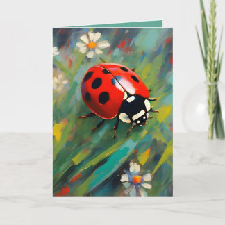 Carte de vœux coccinelle Ladybug