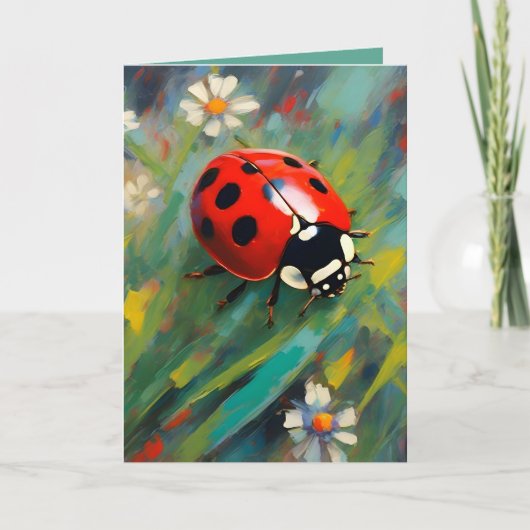 Carte de vœux coccinelle Ladybug (Devant)