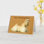 Carte de voeux Cocker Spaniel (Fleur jaune)