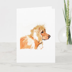 Carte de vœux Cocker Spaniel, Aquarelle