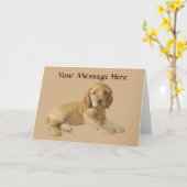 Carte de voeux Cocker Spaniel Puppy (Fleur jaune)