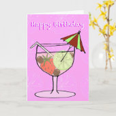 Carte de voeux Cocktail (Fleur jaune)