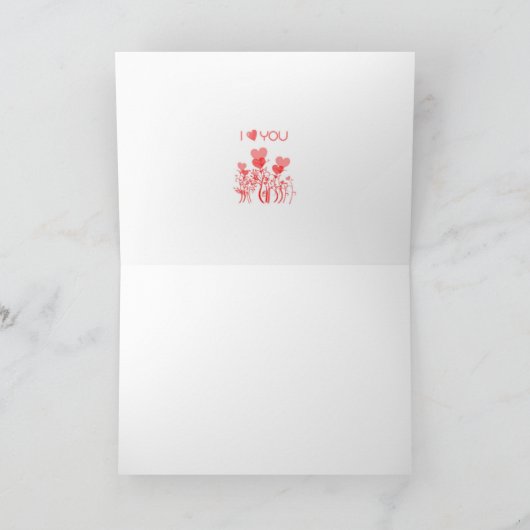 Carte de voeux Coeur (Intérieur)