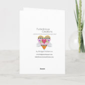 Carte de voeux Coeur ailé (pourpre) (Dos)