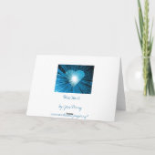 Carte de vœux Cœur Bleu (Dos)