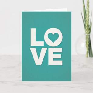 Carte de Vœux Cœur d'Amour Véritable