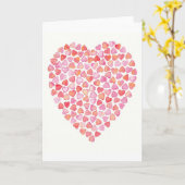 Carte de vœux Cœur de cœurs (Fleur jaune)