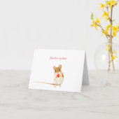 Carte de vœux Cœur de hamster (Fleur jaune)