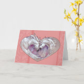 Carte de voeux - Coeur Pegasus (Fleur jaune)