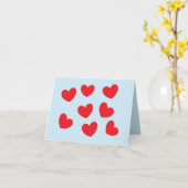 Carte de voeux : Coeurs (Fleur jaune)