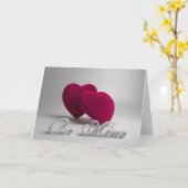Carte de vœux coeurs 3D Be Mine (Fleur jaune)