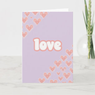 Carte de Vœux Cœurs Amour Mignons