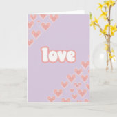 Carte de Vœux Cœurs Amour Mignons (Fleur jaune)
