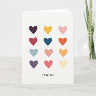 Carte de vœux Cœurs d'amour