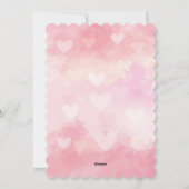 Carte de vœux coeurs néon rose pour la fête des mè (Dos)