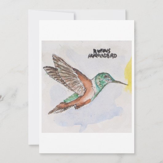 Carte de vœux Colibri (Devant)