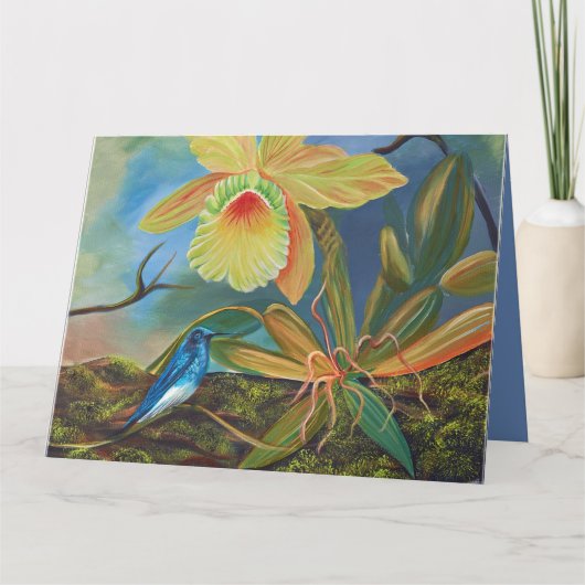 Carte de voeux colibri (Devant)