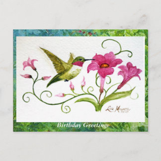Carte de voeux Colibri Carte postale