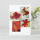 Carte de voeux Collage Amaryllis (Debout devant)