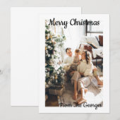 CARTE DE VOEUX COLLAGE DE NOËL (Devant / Derrière)