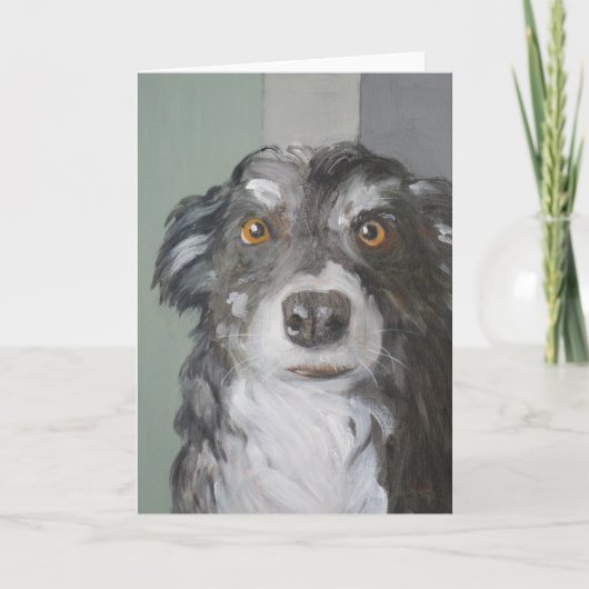 Carte de voeux Collie Bordure (Devant)