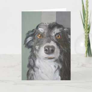 Carte de voeux Collie Bordure