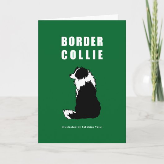 Carte de voeux Collie Bordure (Devant)