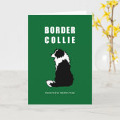 Carte de voeux Collie Bordure (Fleur jaune)