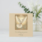 Carte de vœux Colombe de la Paix Nostalgique Roman (Debout devant)