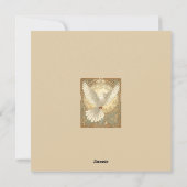 Carte de vœux Colombe de la Paix Nostalgique Roman (Dos)