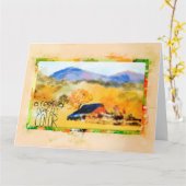 Carte de vœux Colorado en automne (Fleur jaune)