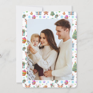 Carte de vœux colorée avec motif festif pour les f