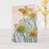 Carte de voeux colorée Daffodil Jaune (Fleur jaune)