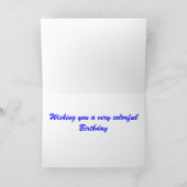 Carte de voeux colorée d'anniversaire (Intérieur)