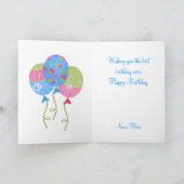 Carte de voeux colorée d'anniversaire de ballons (Intérieur)