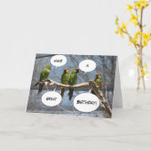 Carte de voeux colorée d'oiseaux (Fleur jaune)