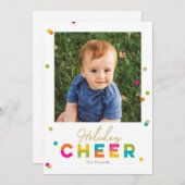 Carte de vœux colorée et lumineuse pour les fêtes (Devant / Derrière)