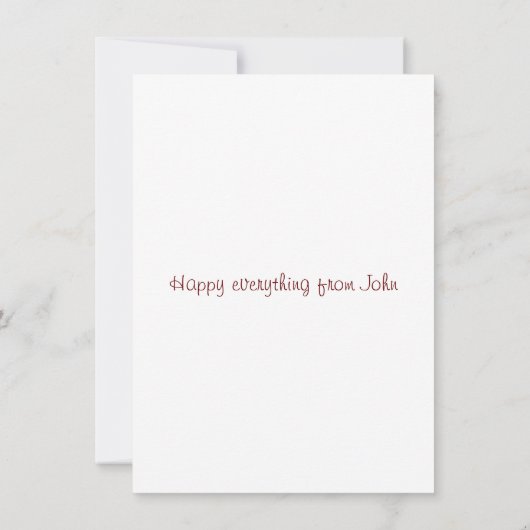 Carte de vœux colorée 'Happy Everything' (Dos)