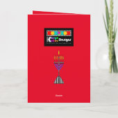 Carte de voeux colorée moderne Menorah (Dos)