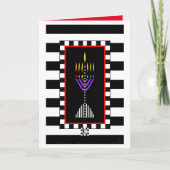 Carte de voeux colorée moderne Menorah (Devant)