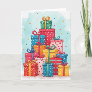 Carte de Vœux Colorée pour Anniversaire