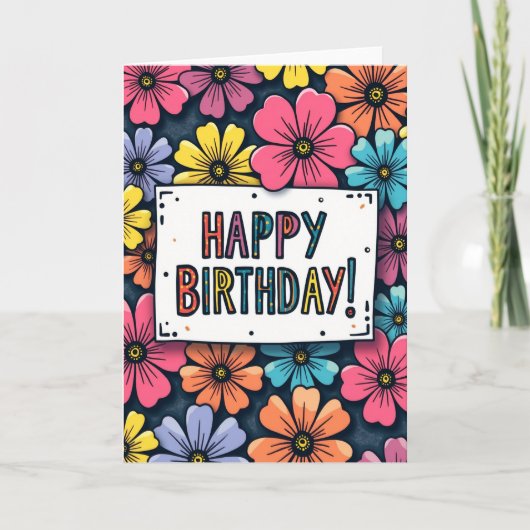 Carte de vœux colorée pour célébration (Devant)