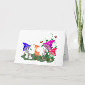 Carte de voeux Colorful Mushroom & Forest Friends (Devant)