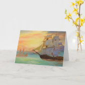 Carte de voeux Colorful Seascape (Fleur jaune)