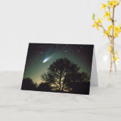 Carte de voeux Comet Hale-Bopp et Tree (Fleur jaune)
