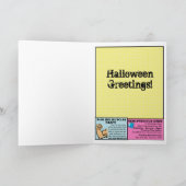 Carte de voeux comique de Halloween de style (Intérieur)