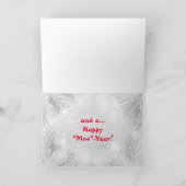 Carte de vœux comique de longue durée de bovin à c (Intérieur)